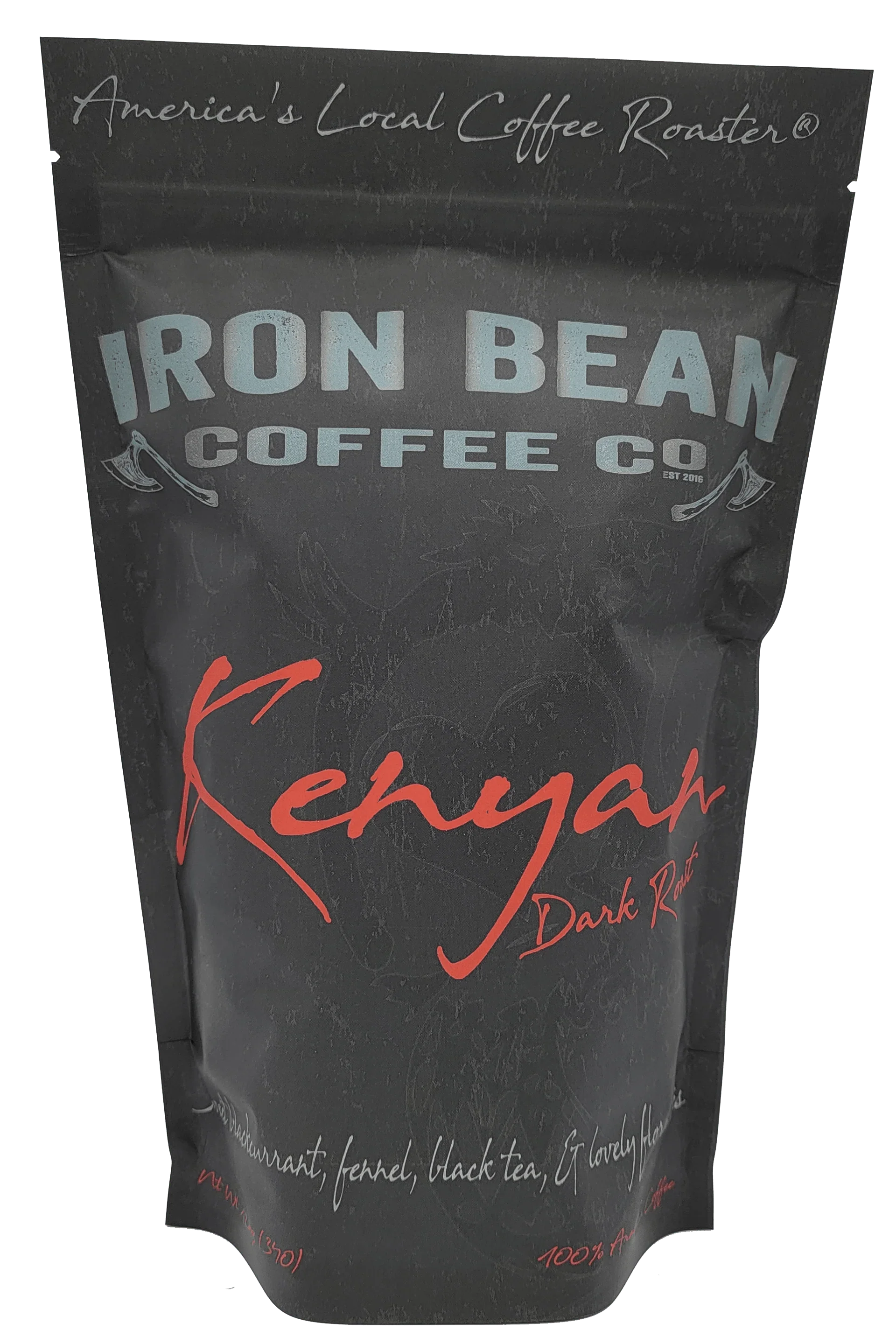 Kenyan AA Signature Dark Coffee 12oz package front view
