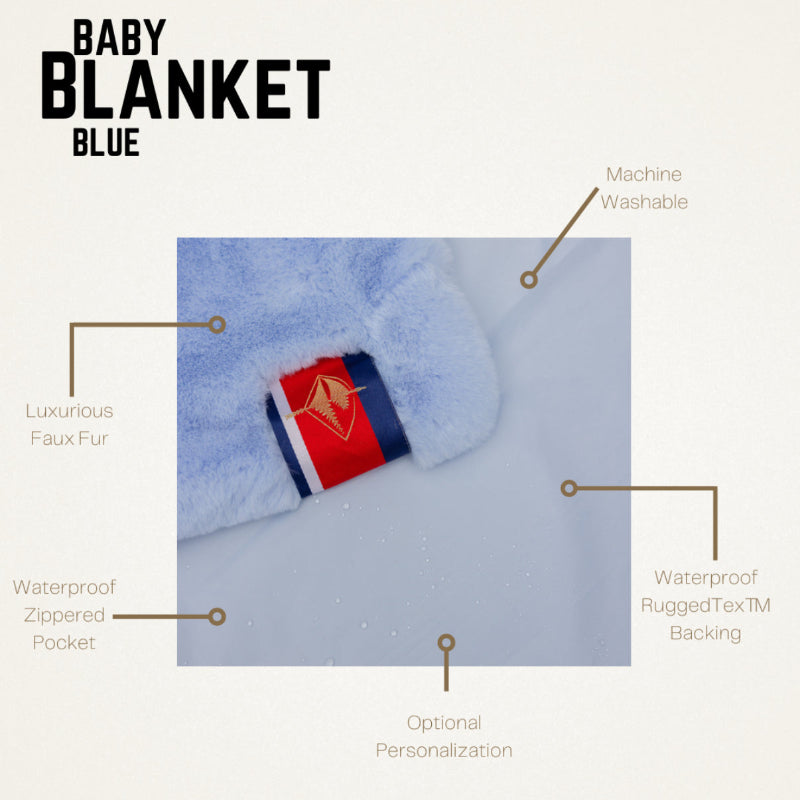 Dump Truck on Blue Baby Blanket