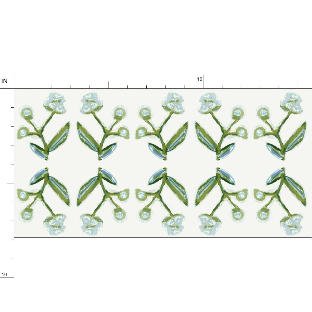 Antonia Fabric (Blue & Green)