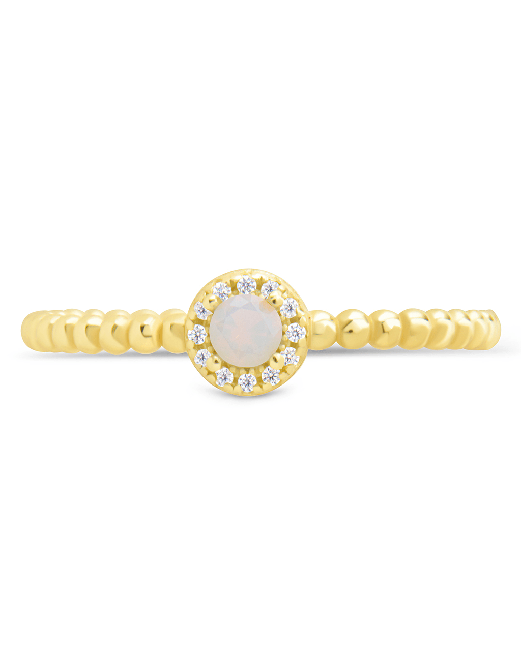 Sterling Silver Layla Opal Textured Ring