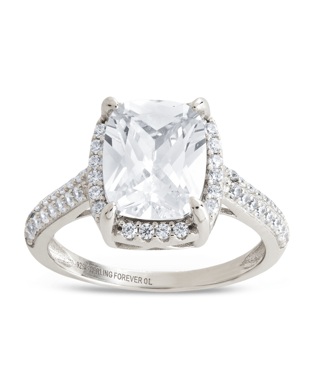 Sterling Silver Jessa CZ Radiant Ring