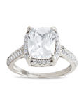 Sterling Silver Jessa CZ Radiant Ring