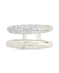 Sterling Silver Maisey CZ Studded Open Ring