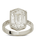 Sterling Silver Hexagon Bezel Ring