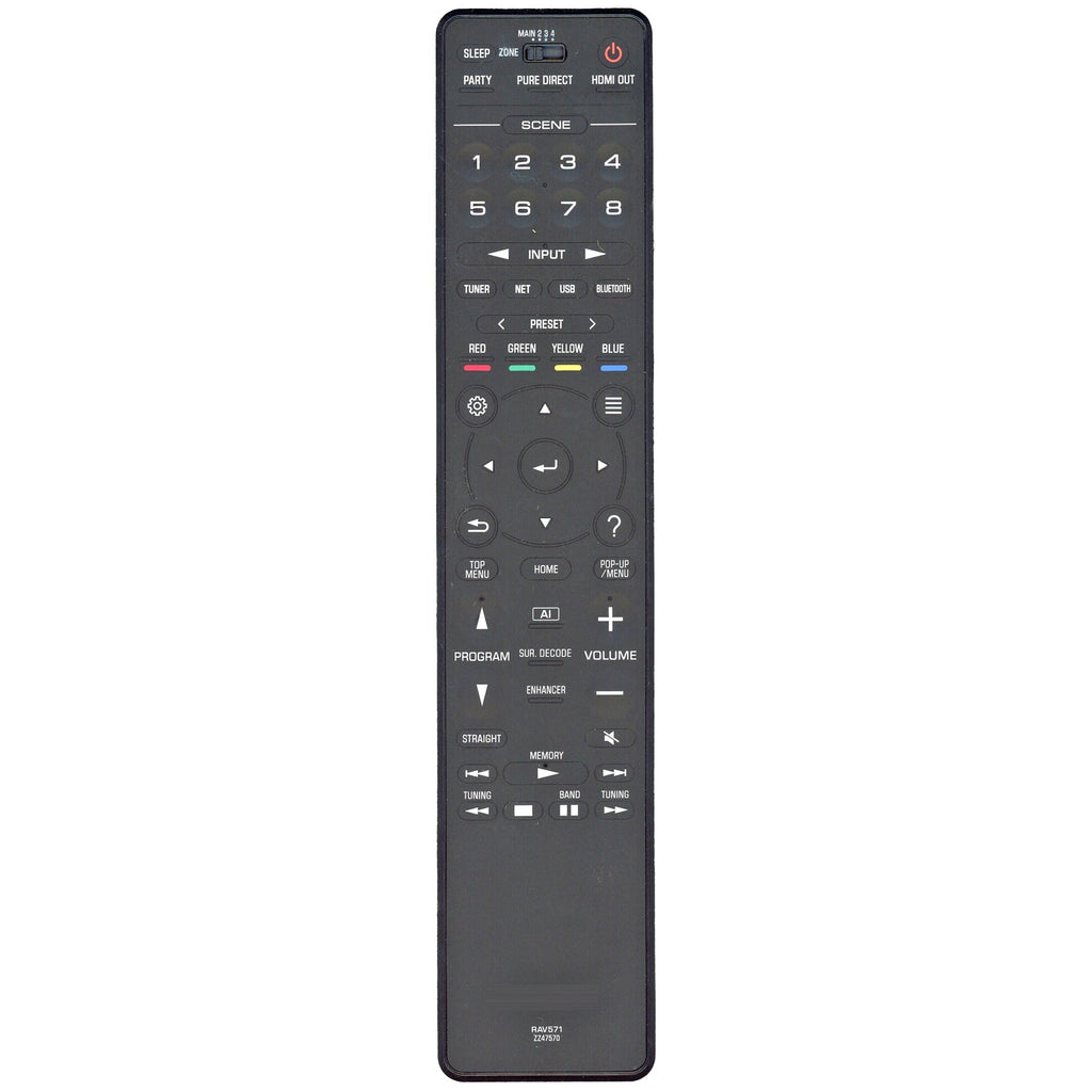 Yamaha RAV571 A/V Receiver Remote Control | Touch Backlighting | Metal | Water resistant - ZZ475700