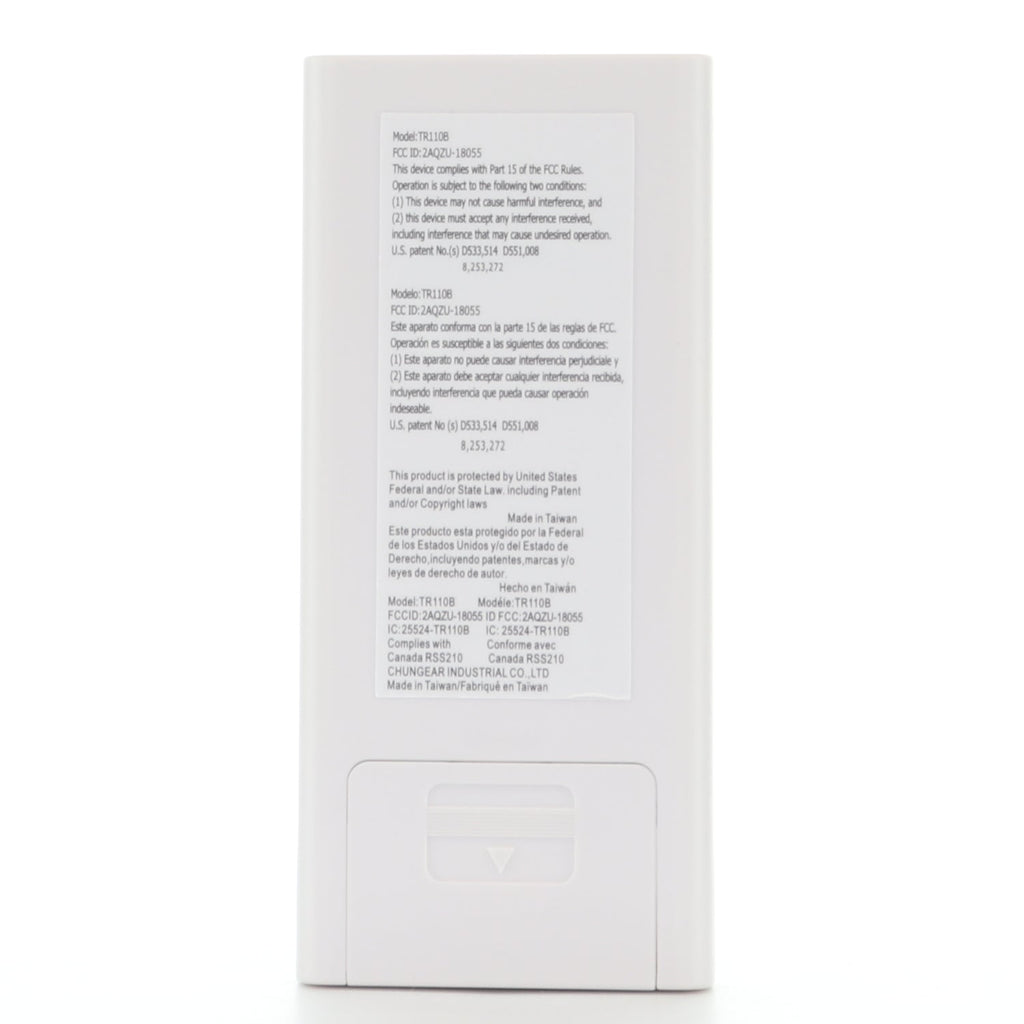 Minka-Aire 3-Speed 256 Bit Handheld Ceiling Fan Remote Control - White - RCS213, TR110A, KUJCE10007