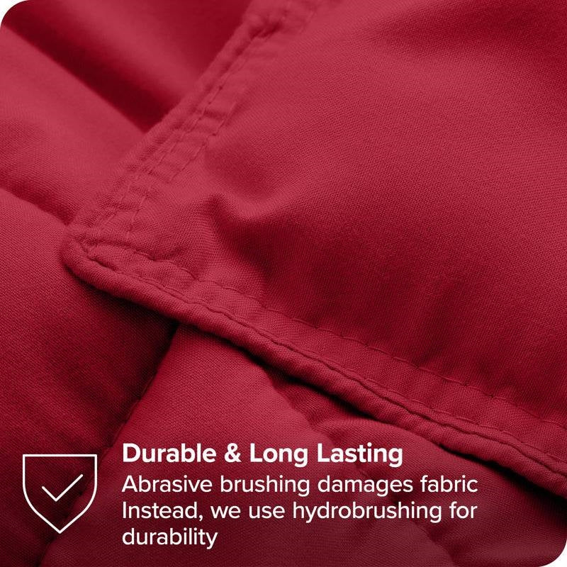 Queen Size All Season Super Soft Down Alternative Comforter Set Red