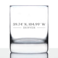 Denver Coordinates - 10 Ounce Rocks Glass