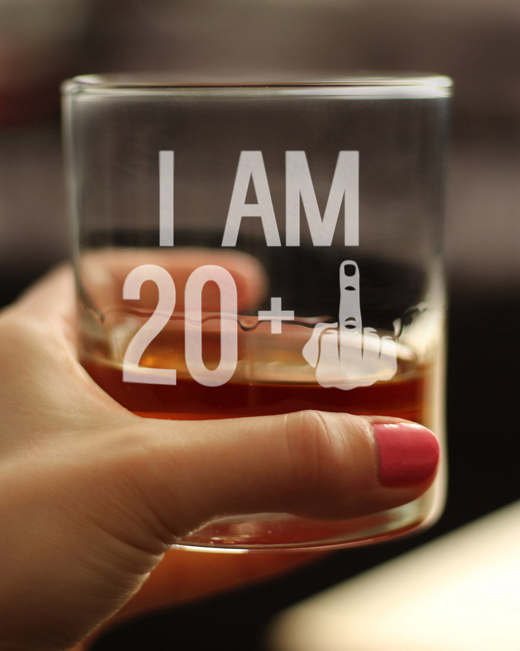 20 + 1 Middle Finger - 10 Ounce Rocks Glass