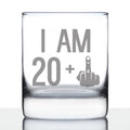 20 + 1 Middle Finger - 10 Ounce Rocks Glass