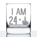 24 + 1 Middle Finger - 10 Ounce Rocks Glass