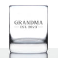 Grandma Est. 2023 -  Bold - 10 Ounce Rocks Glass