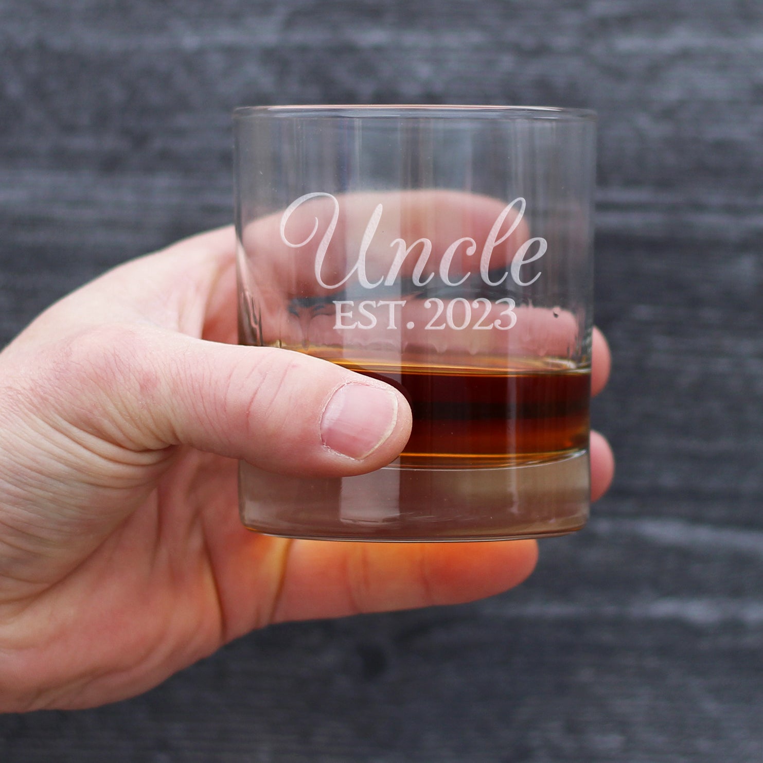 Uncle Est. 2023 - Decorative - 10 Ounce Rocks Glass