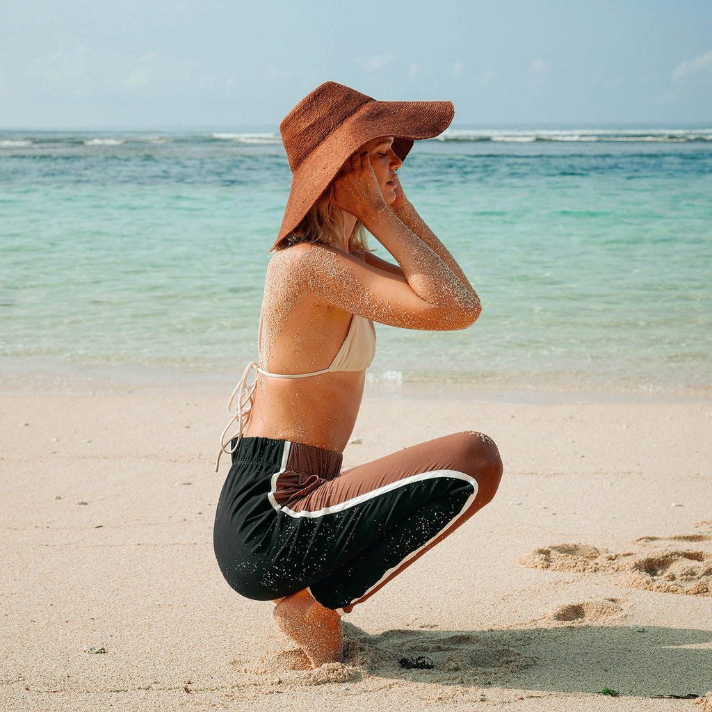 The Riri Jute Straw Hat In Burnt Sienna