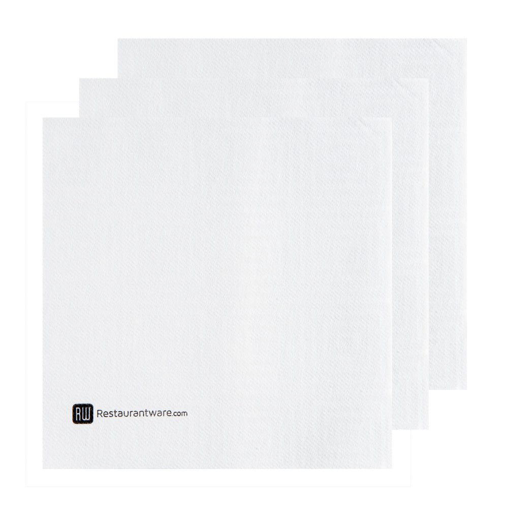 Luxenap Square Greco White Paper Napkin - Air Laid - 15 3/4" x 15 3/4" - 25 count box