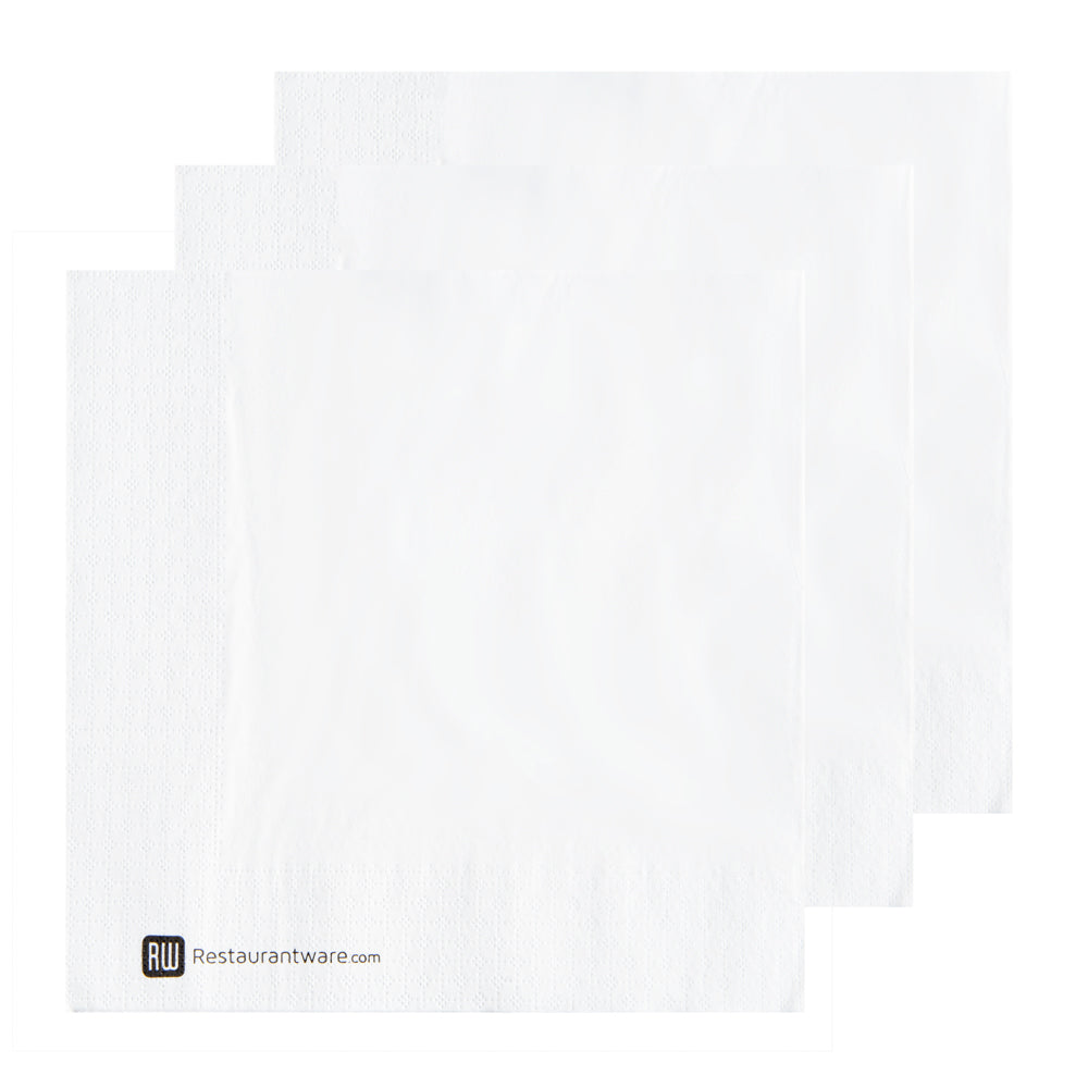Luxenap Square White Paper Napkin - Micropoint, 3-Ply - 15 3/4" x 15 3/4" - 50 count box