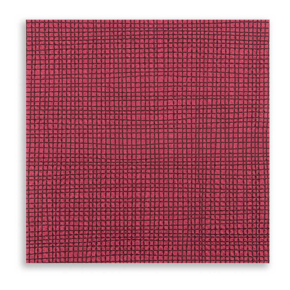 Luxenap Square Bordeaux Paper Cocktail Napkin - Micropoint, 2-Ply, with Black Threads - 7 3/4" x 7 3/4" - 100 count box