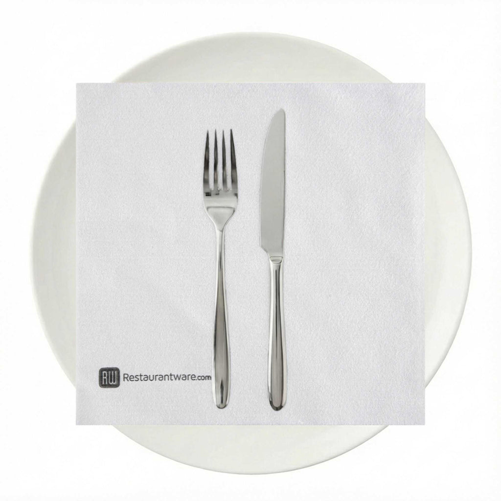Luxenap Square Pure White Paper Napkin - Super Lux - 15 3/4" x 15 3/4" - 600 count box