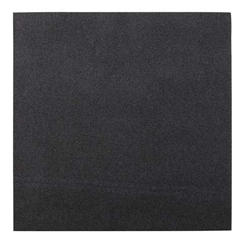 Luxenap Square Pure Black Paper Napkin - Air Laid - 15 3/4" x 15 3/4" - 600 count box