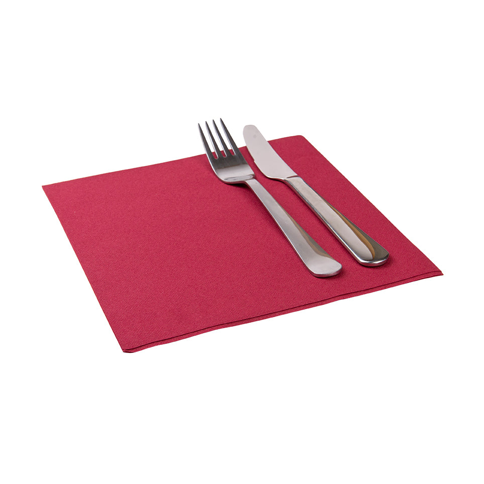 Luxenap Square Bordeaux Paper Napkin - Air Laid - 15 3/4" x 15 3/4" - 600 count box