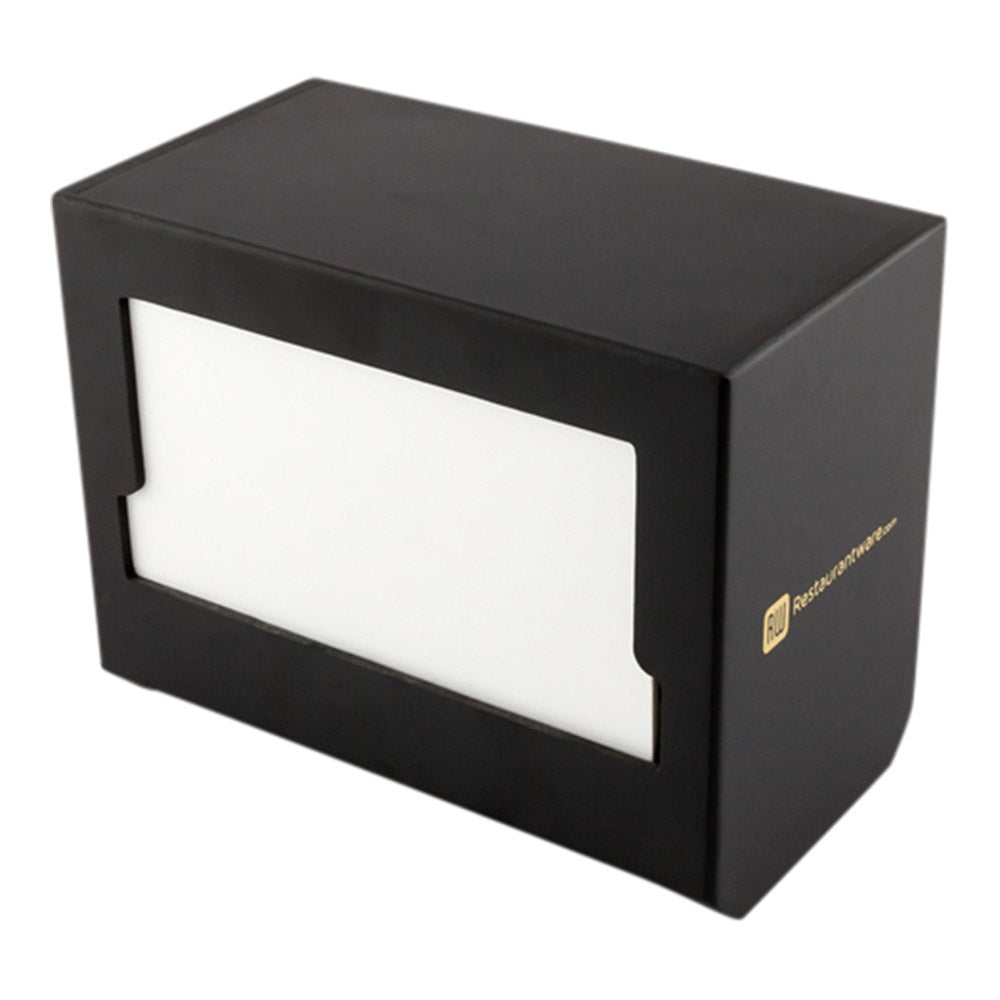 Nature Tek Rectangle Black Wood Napkin Dispenser - For Picnic Print Napkin - 7 1/2" x 4" x 5 3/4" - 1 count box