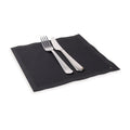 Luxenap Square Black Cotton Napkin - Organic, Disposable - 8 3/4" x 8 3/4" - 50 count box