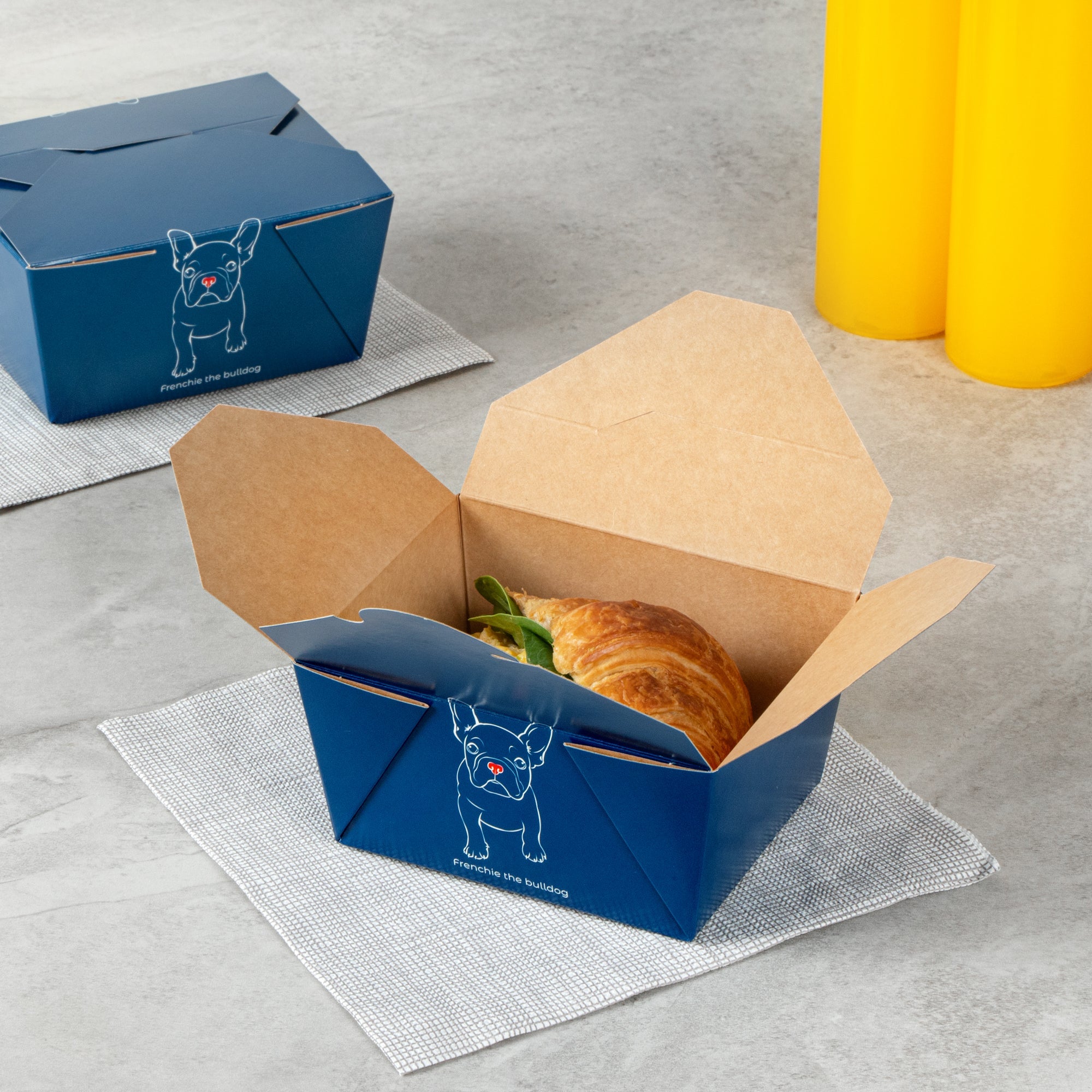 Bio Tek 30 oz Rectangle Frenchie Paper #1 Bio Box Take Out Container - 5" x 4" x 2 1/2" - 200 count box