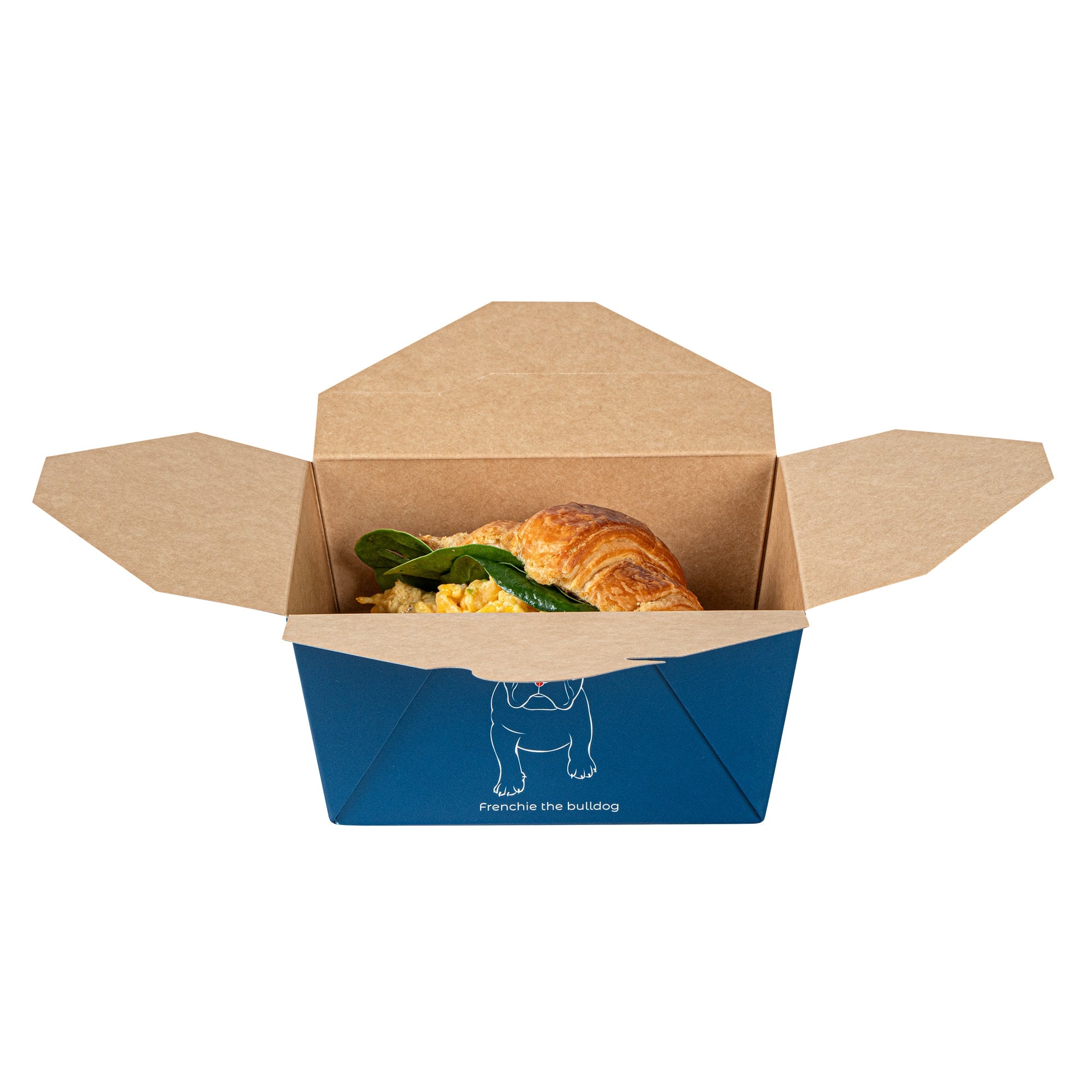 Bio Tek 30 oz Rectangle Frenchie Paper #1 Bio Box Take Out Container - 5" x 4" x 2 1/2" - 50 count box