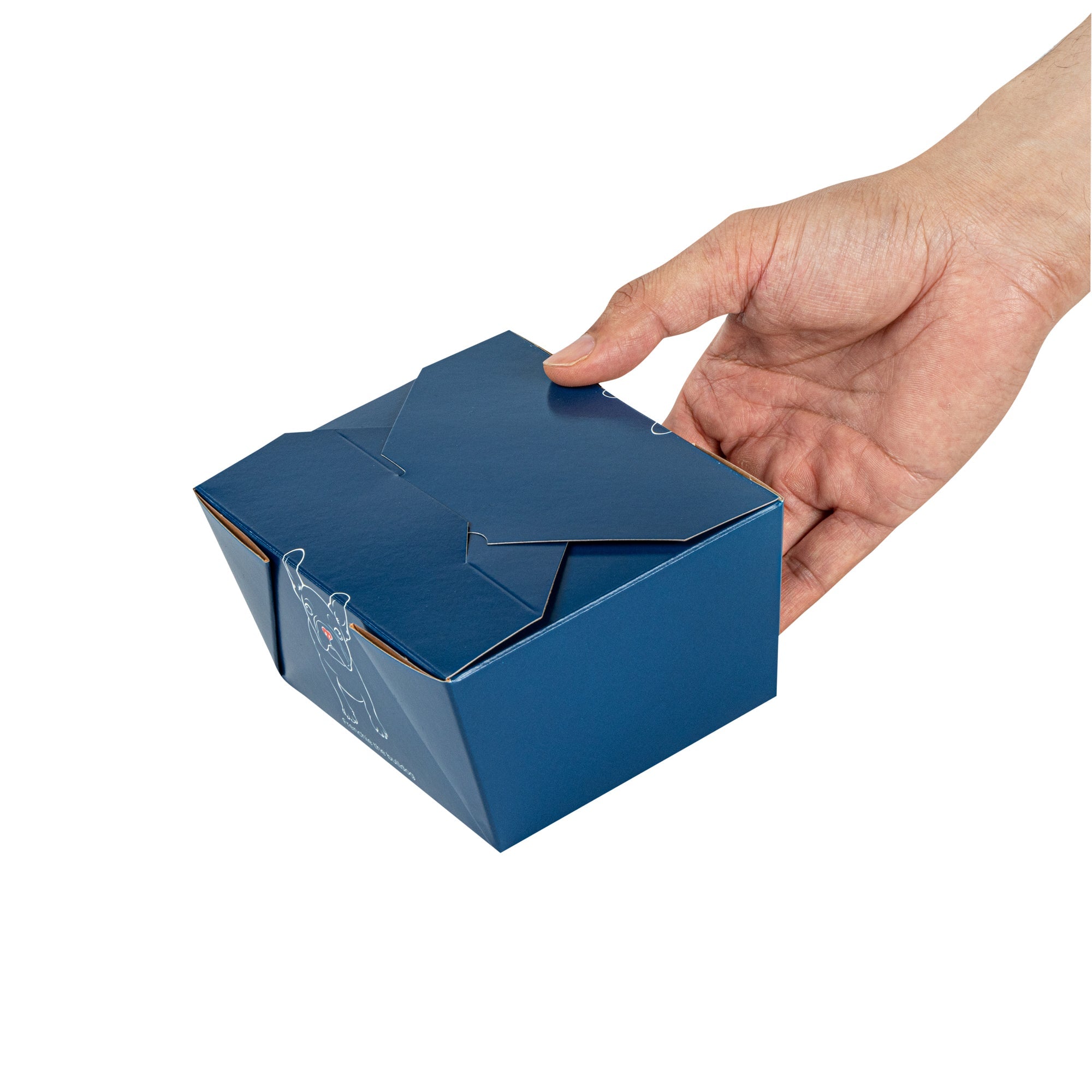 Bio Tek 30 oz Rectangle Frenchie Paper #1 Bio Box Take Out Container - 5" x 4" x 2 1/2" - 50 count box