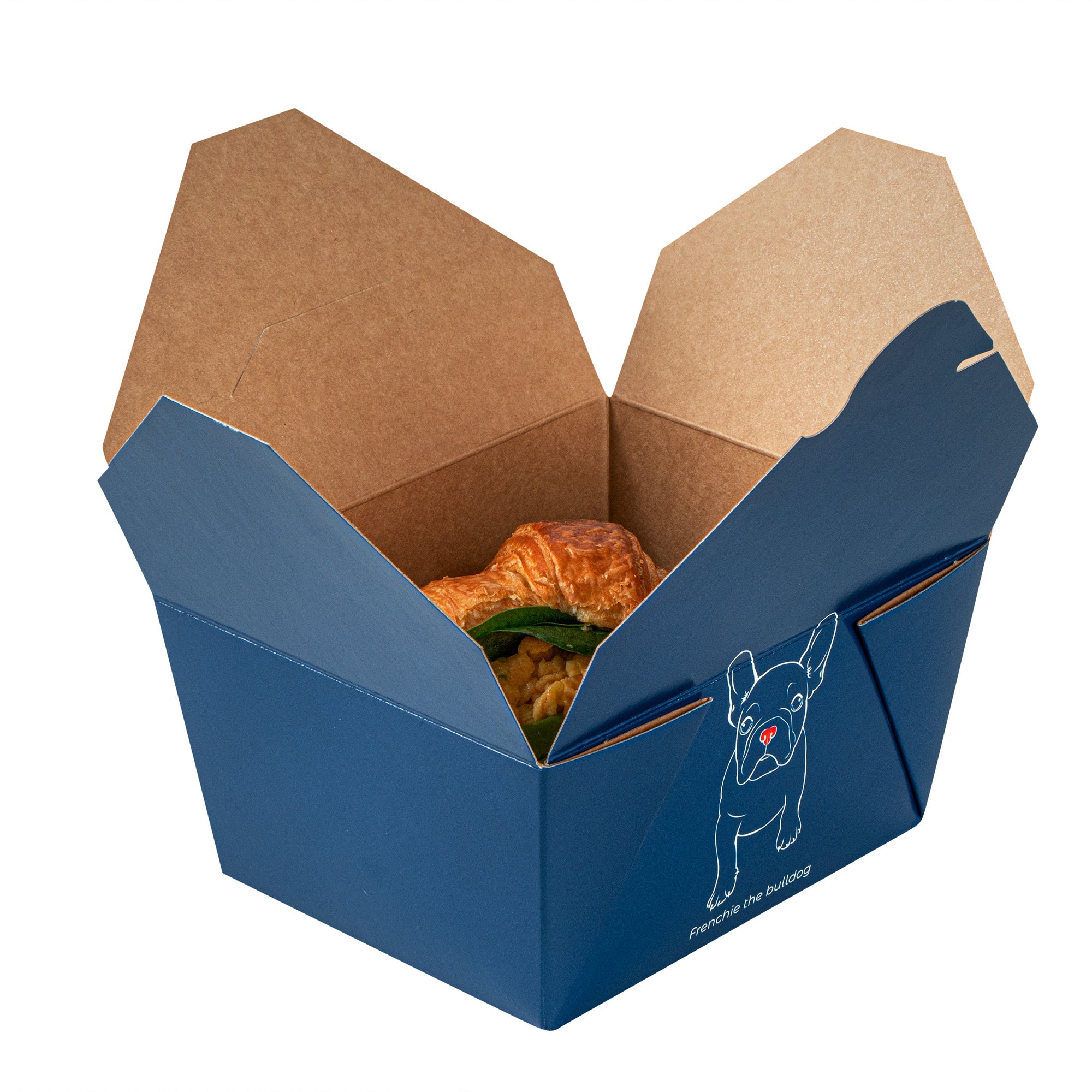 Bio Tek 30 oz Rectangle Frenchie Paper #1 Bio Box Take Out Container - 5" x 4" x 2 1/2" - 200 count box