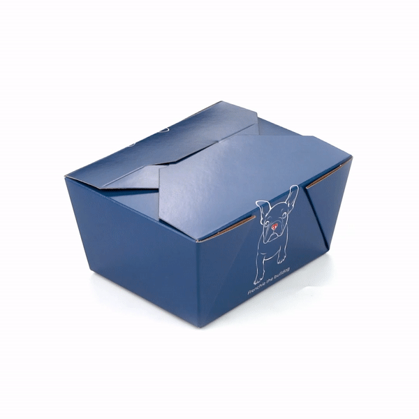 Bio Tek 30 oz Rectangle Frenchie Paper #1 Bio Box Take Out Container - 5" x 4" x 2 1/2" - 200 count box