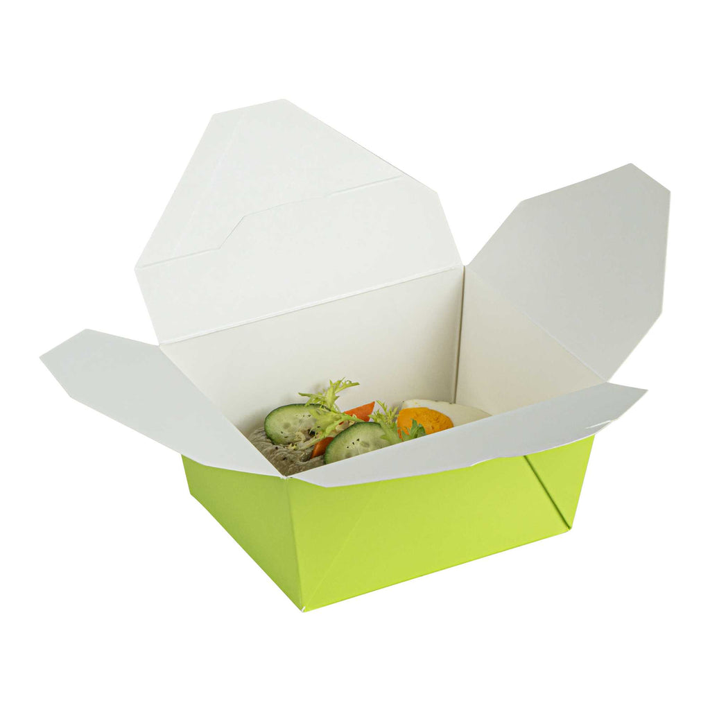 Bio Tek 30 oz Rectangle Eco Green Paper #1 Bio Box Take Out Container - 5" x 4" x 2 1/2" - 200 count box