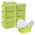 Bio Tek 30 oz Rectangle Eco Green Paper #1 Bio Box Take Out Container - 5" x 4" x 2 1/2" - 200 count box