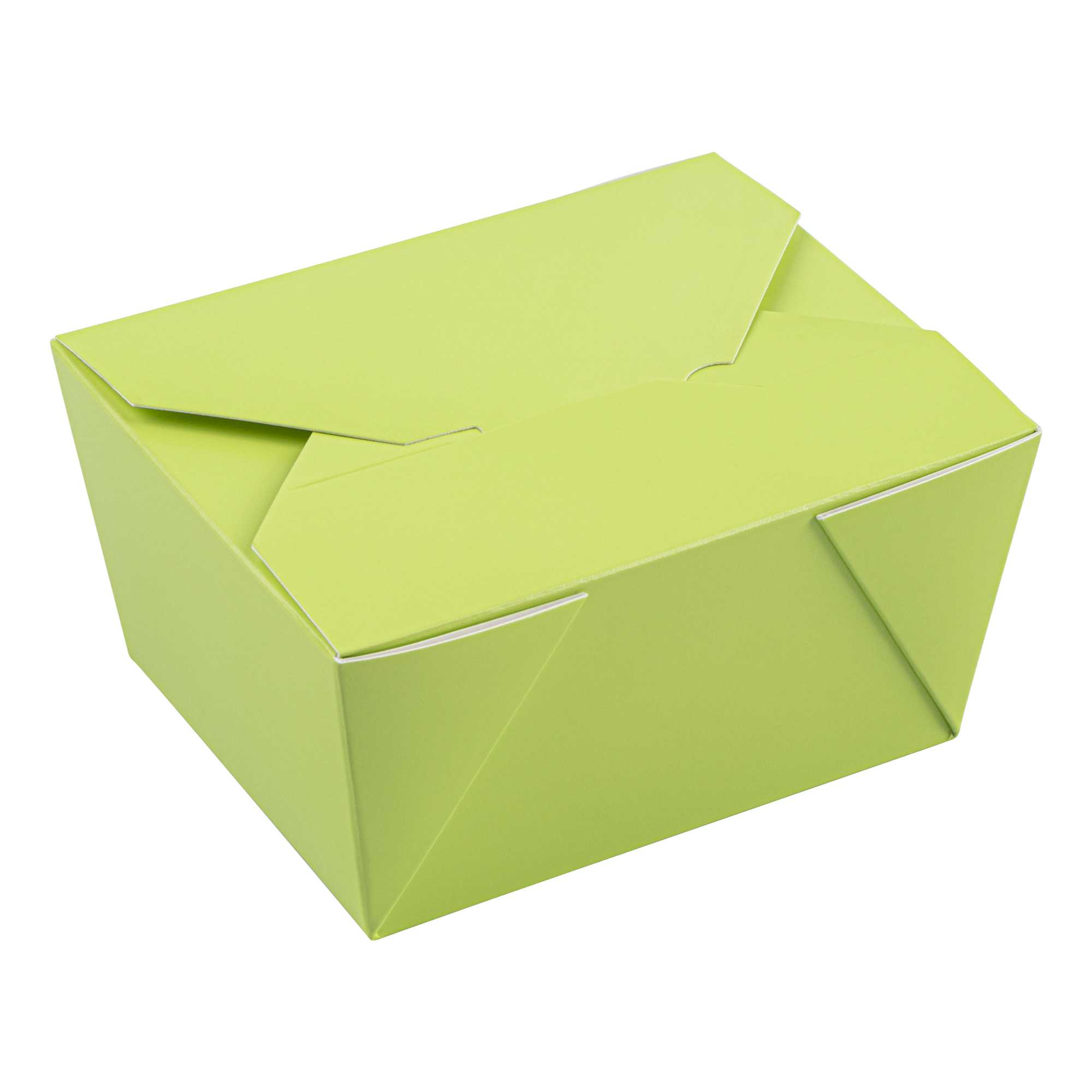 Bio Tek 30 oz Rectangle Eco Green Paper #1 Bio Box Take Out Container - 5" x 4" x 2 1/2" - 50 count box