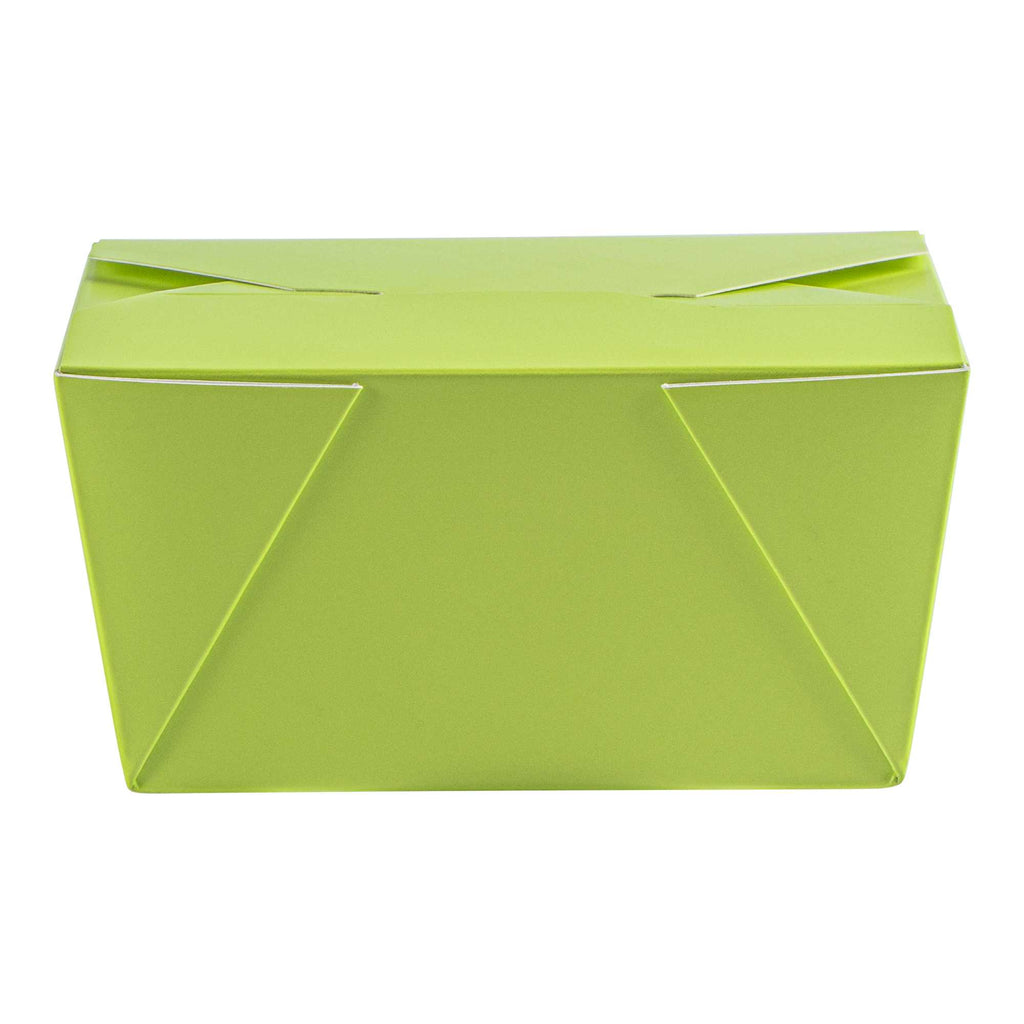 Bio Tek 30 oz Rectangle Eco Green Paper #1 Bio Box Take Out Container - 5" x 4" x 2 1/2" - 50 count box