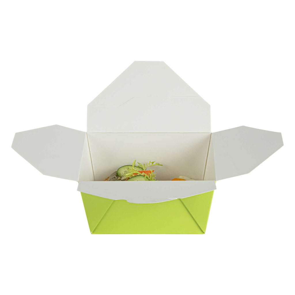 Bio Tek 30 oz Rectangle Eco Green Paper #1 Bio Box Take Out Container - 5" x 4" x 2 1/2" - 200 count box