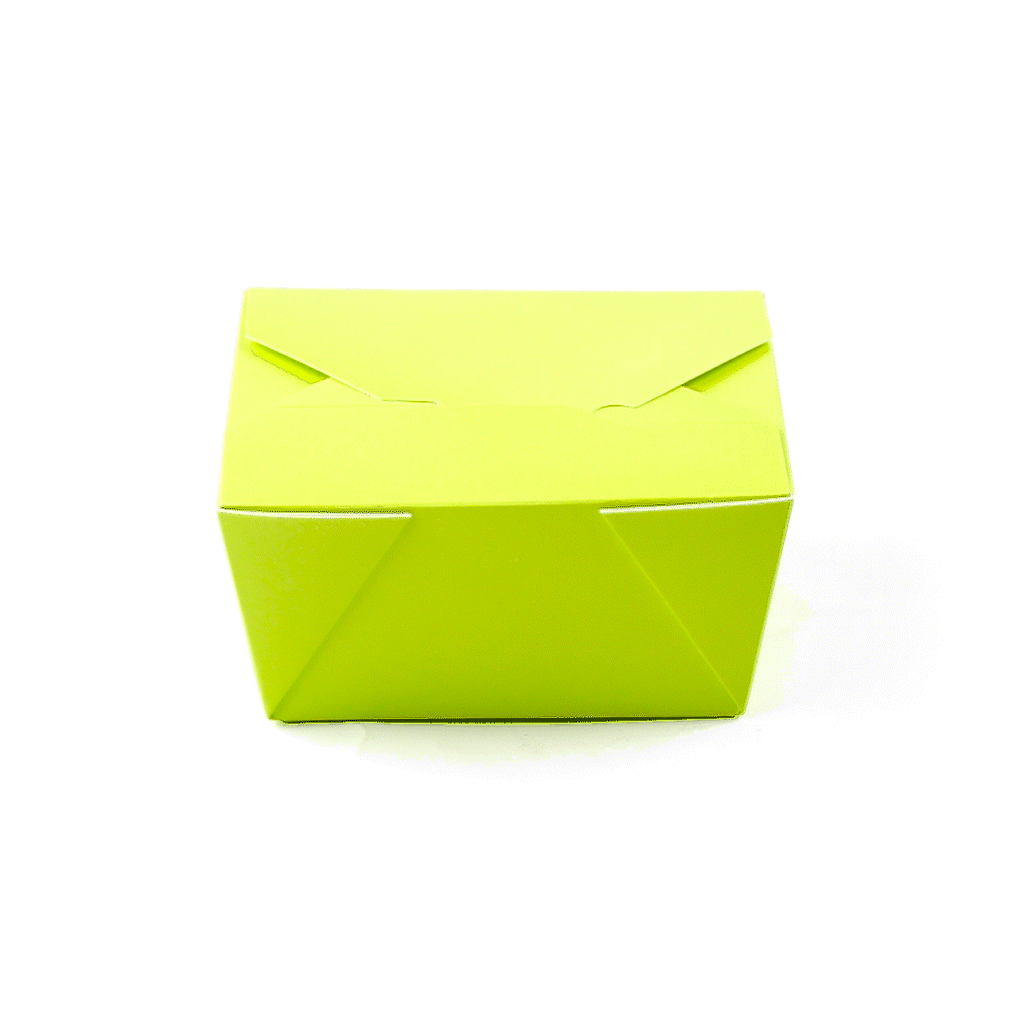 Bio Tek 30 oz Rectangle Eco Green Paper #1 Bio Box Take Out Container - 5" x 4" x 2 1/2" - 200 count box