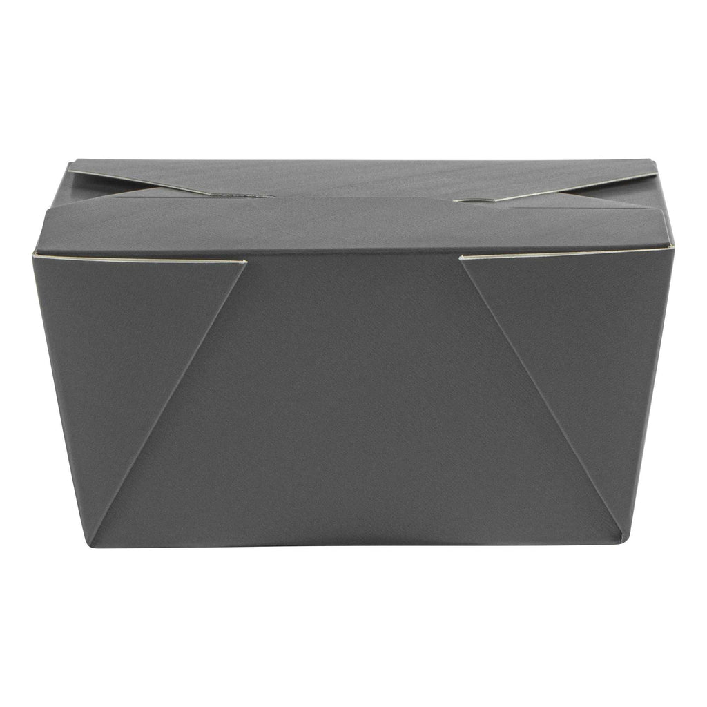 Bio Tek 30 oz Rectangle Gray Paper #1 Bio Box Take Out Container - 5" x 4" x 2 1/2" - 50 count box