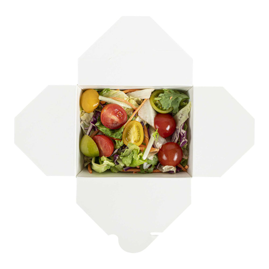 Bio Tek 30 oz Rectangle Gray Paper #1 Bio Box Take Out Container - 5" x 4" x 2 1/2" - 200 count box