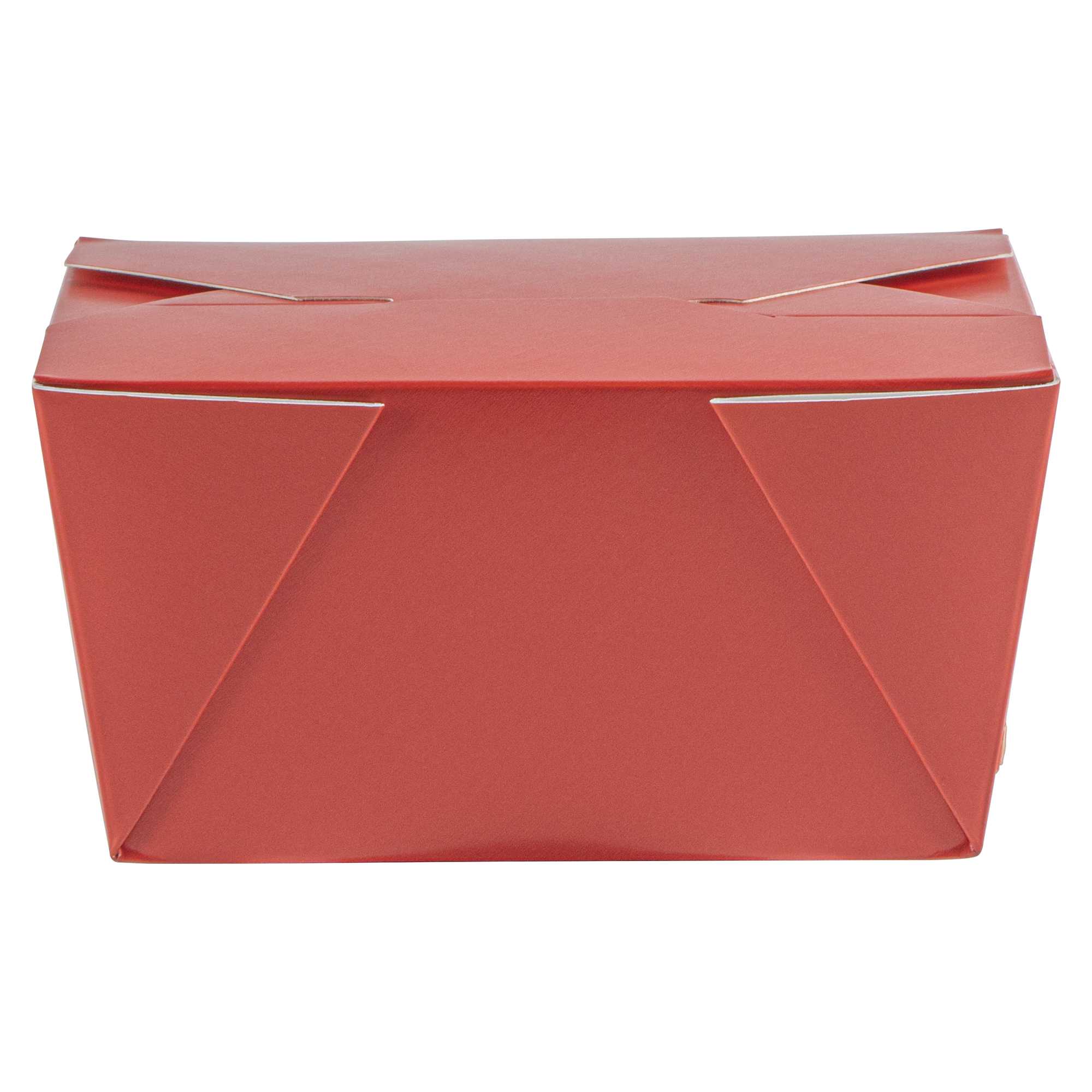 Bio Tek 30 oz Rectangle Red Paper #1 Bio Box Take Out Container - 5" x 4" x 2 1/2" - 200 count box