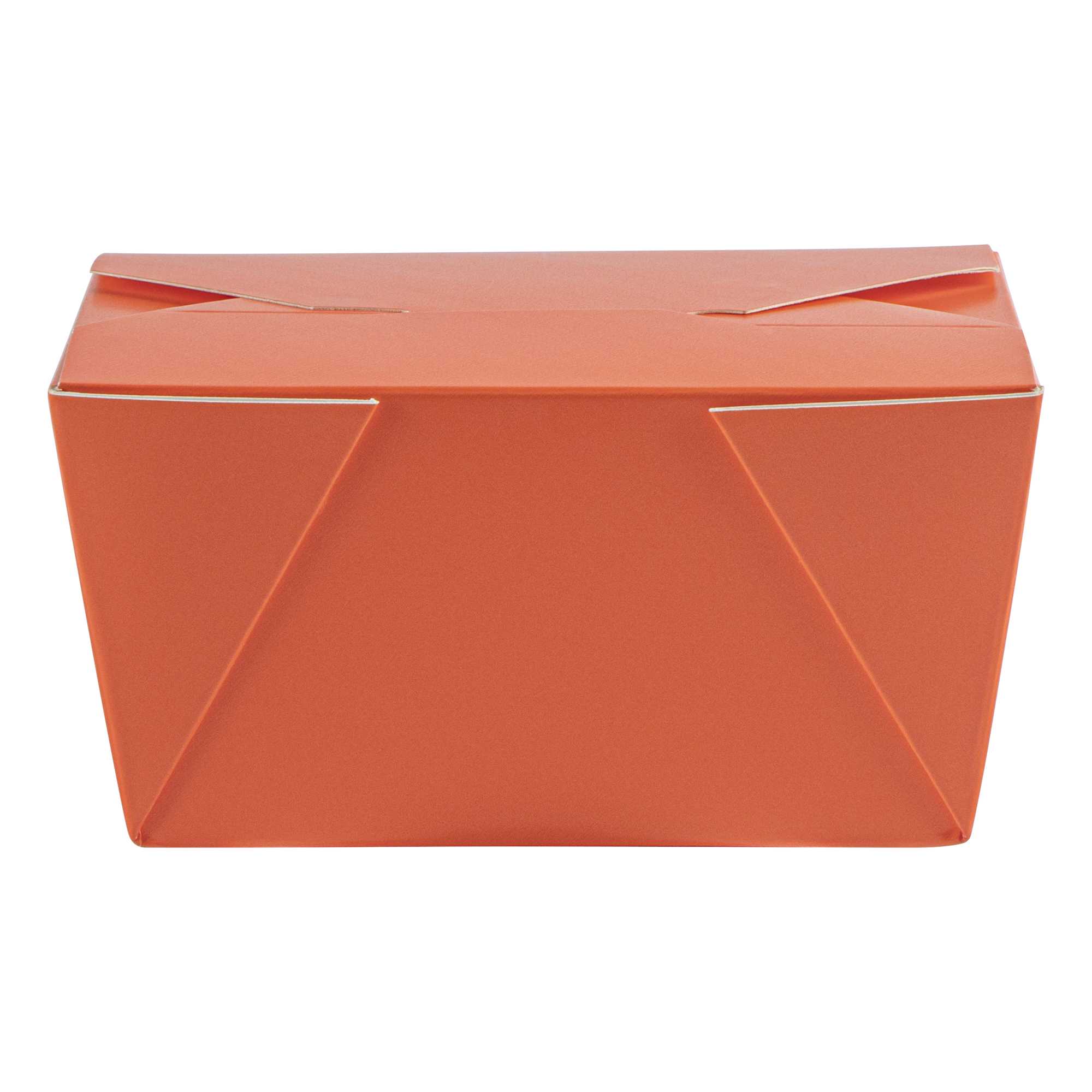 Bio Tek 30 oz Rectangle Tangerine Orange Paper #1 Bio Box Take Out Container - 5" x 4" x 2 1/2" - 200 count box