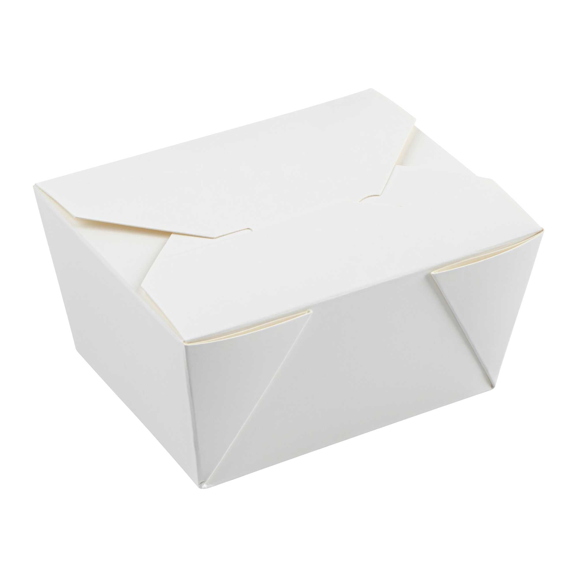 Bio Tek 30 oz Rectangle White Paper #1 Bio Box Take Out Container - 5" x 4" x 2 1/2" - 200 count box