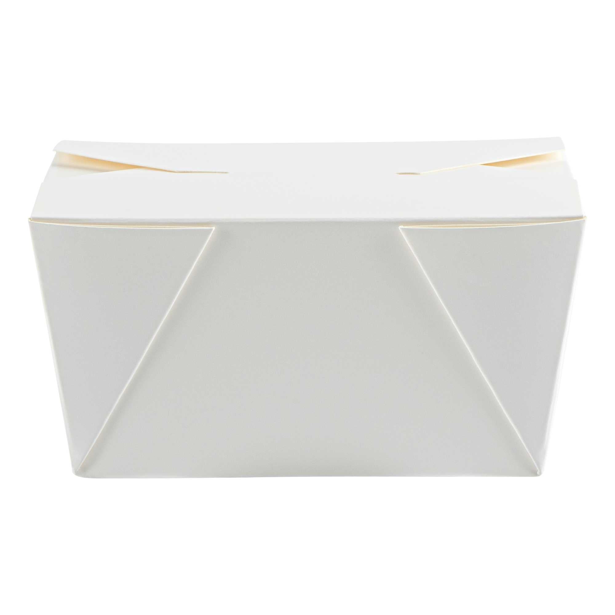 Bio Tek 30 oz Rectangle White Paper #1 Bio Box Take Out Container - 5" x 4" x 2 1/2" - 200 count box