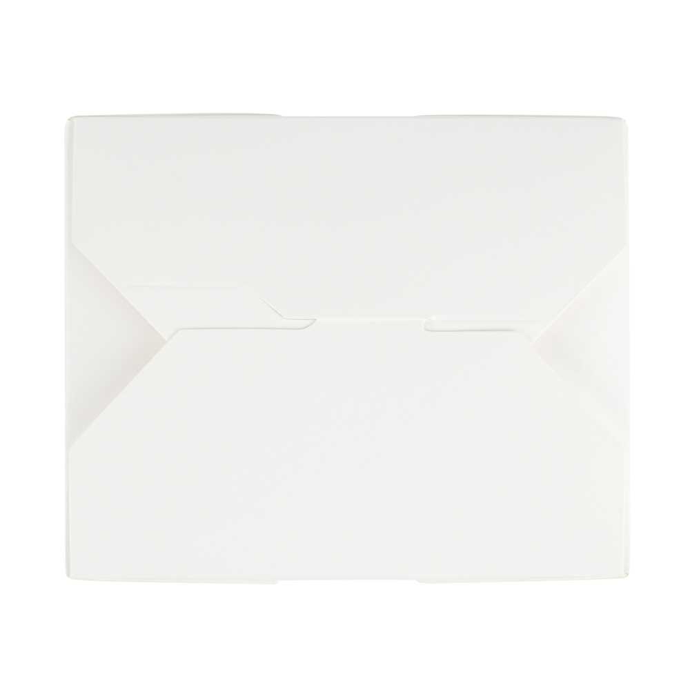 Bio Tek 30 oz Rectangle White Paper #1 Bio Box Take Out Container - 5" x 4" x 2 1/2" - 200 count box