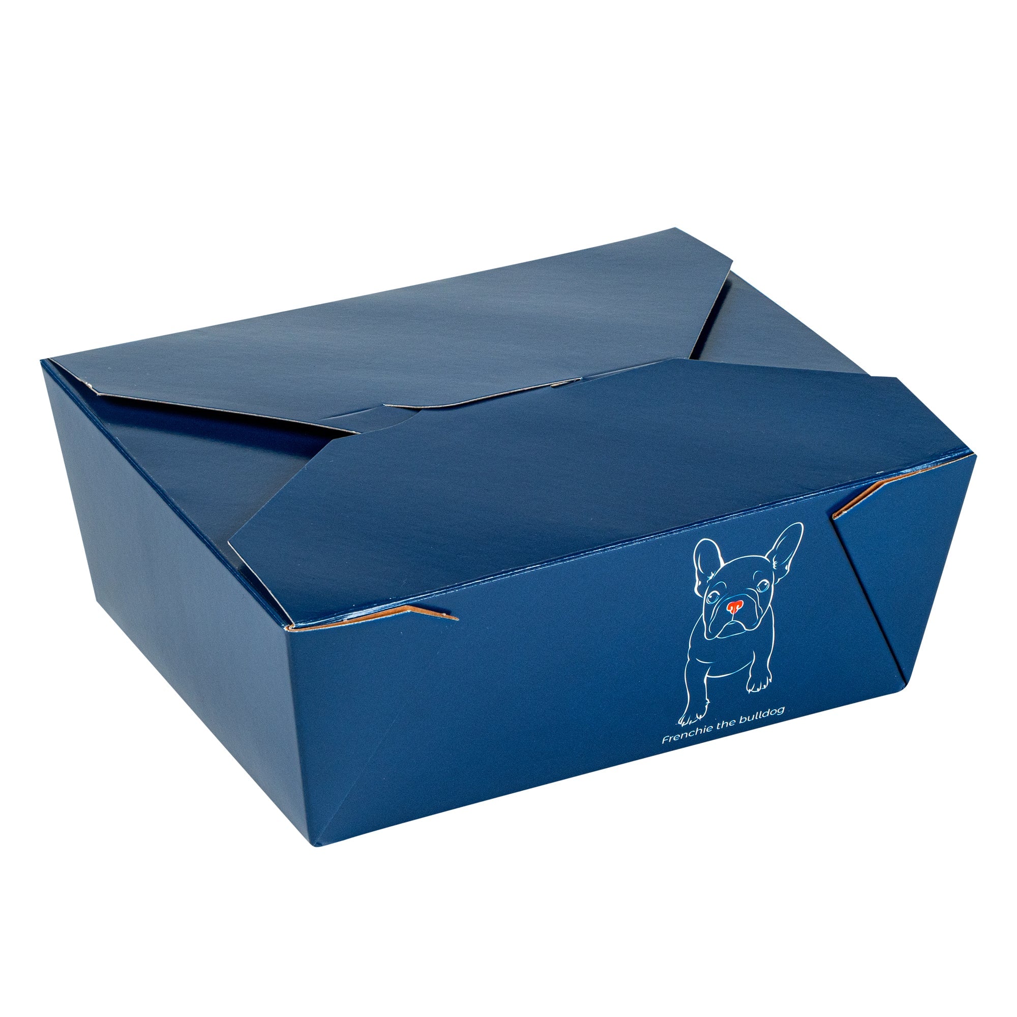 Bio Tek 45 oz Rectangle Frenchie Paper #8 Bio Box Take Out Container - 6 3/4" x 5 1/2" x 2 1/2" - 50 count box
