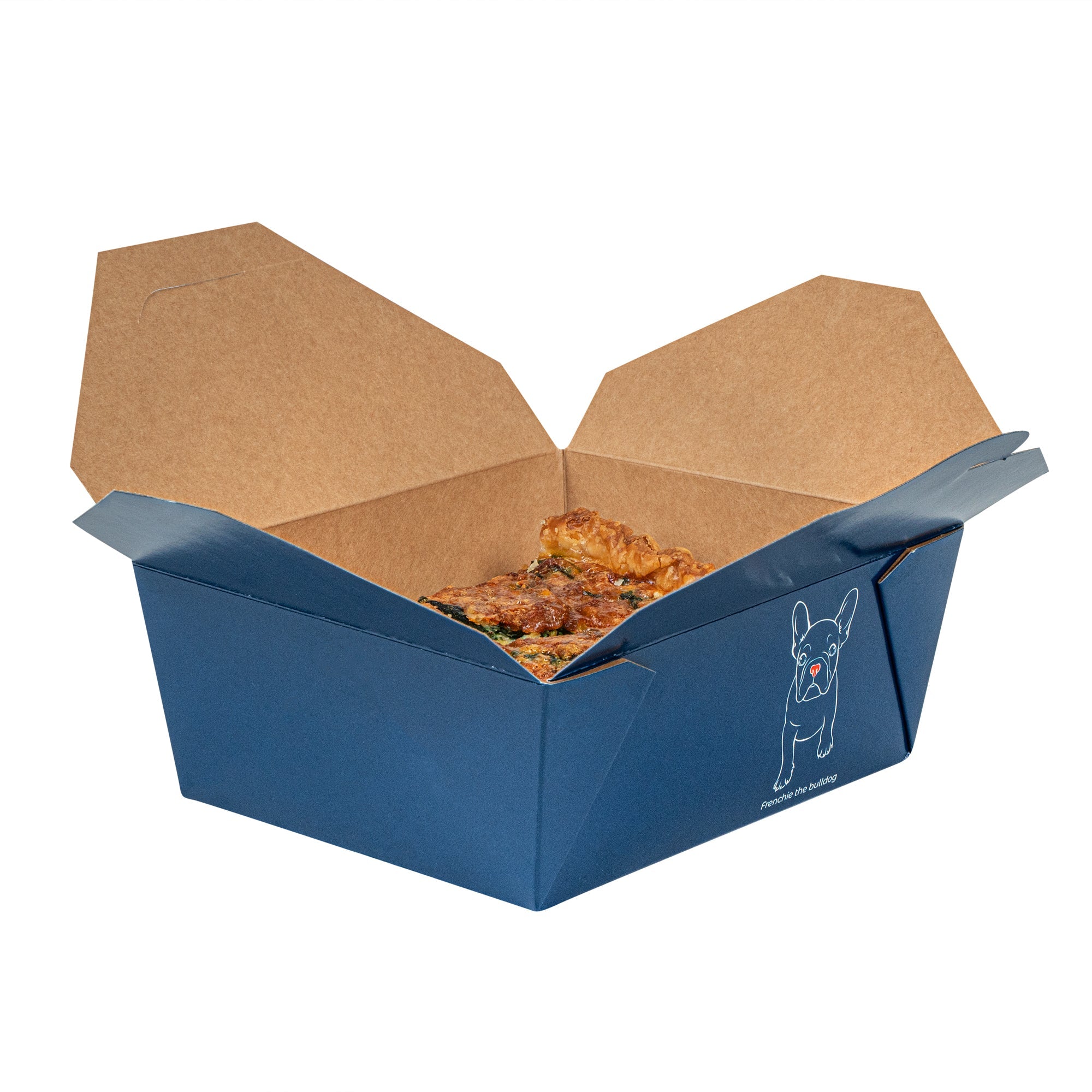 Bio Tek 45 oz Rectangle Frenchie Paper #8 Bio Box Take Out Container - 6 3/4" x 5 1/2" x 2 1/2" - 200 count box