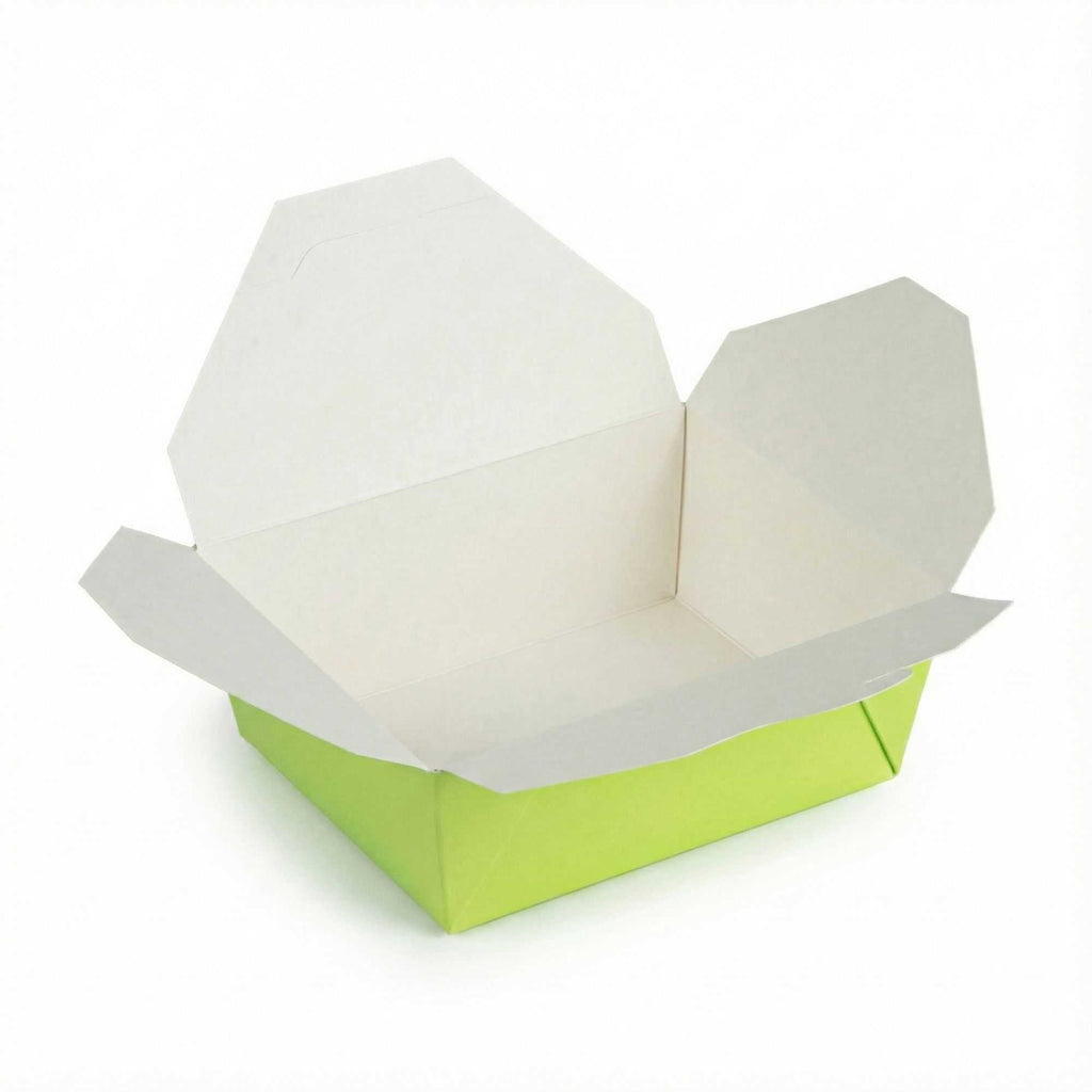 Bio Tek 45 oz Rectangle Eco Green Paper #8 Bio Box Take Out Container - 6 3/4" x 5 1/2" x 2 1/2" - 50 count box