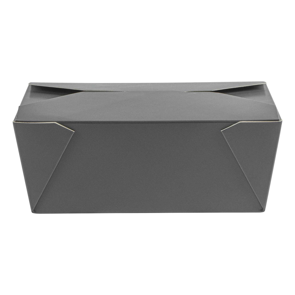 Bio Tek 45 oz Rectangle Gray Paper #8 Bio Box Take Out Container - 6 3/4" x 5 1/2" x 2 1/2" - 200 count box