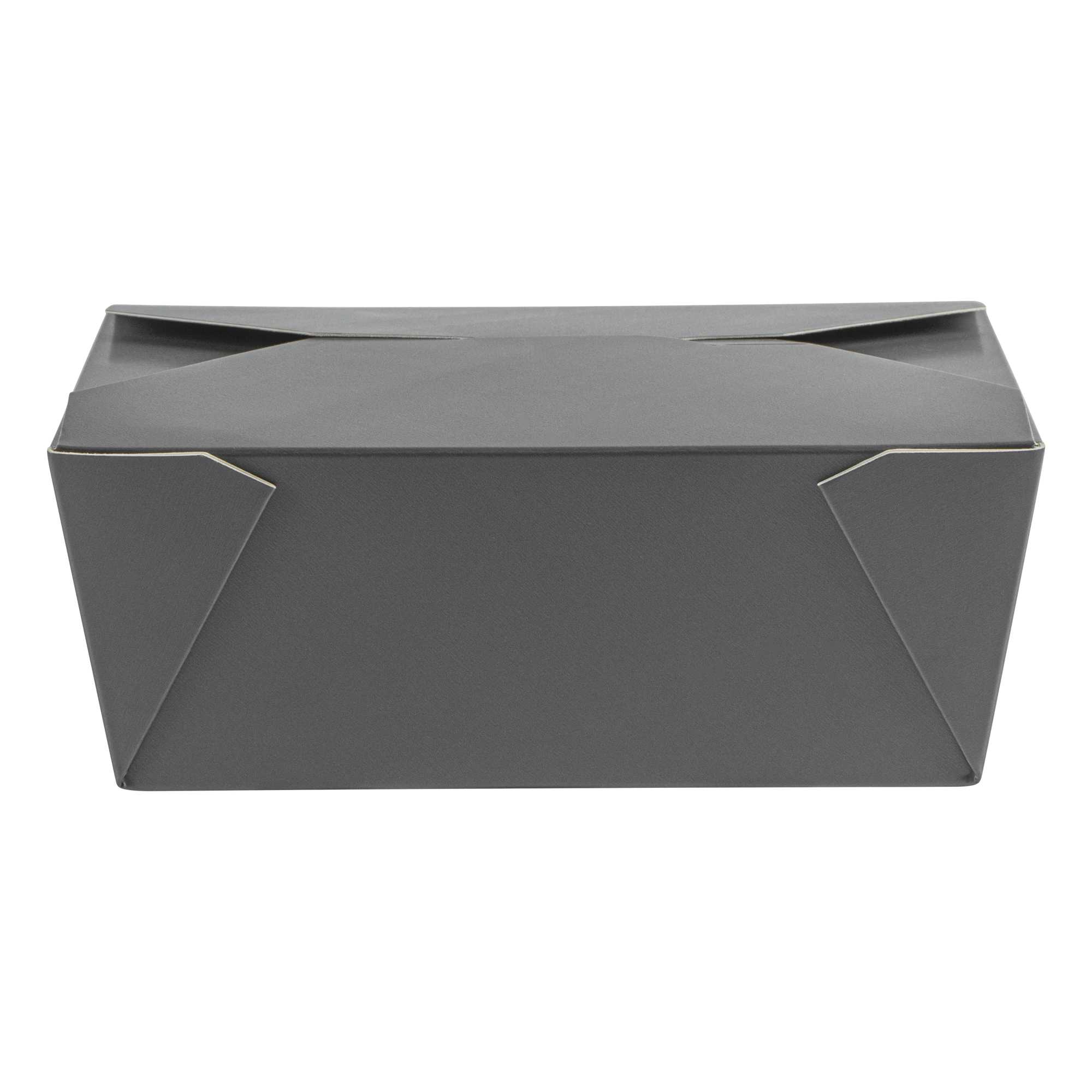 Bio Tek 45 oz Rectangle Gray Paper #8 Bio Box Take Out Container - 6 3/4" x 5 1/2" x 2 1/2" - 200 count box