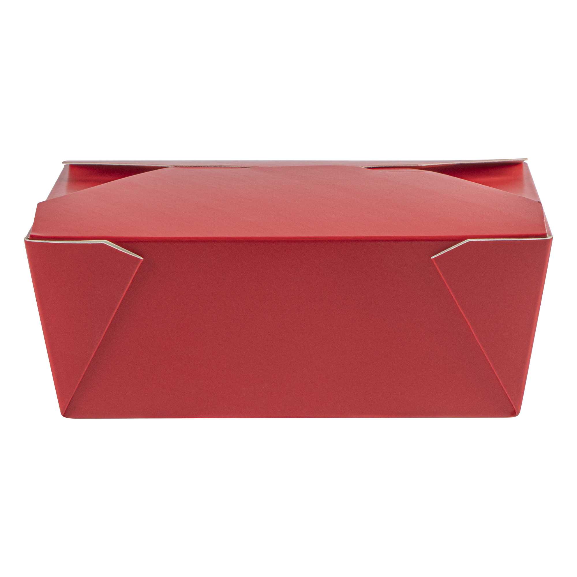 Bio Tek 45 oz Rectangle Red Paper #8 Bio Box Take Out Container - 6 3/4" x 5 1/2" x 2 1/2" - 50 count box